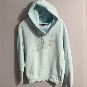 Nike Pastel Blue Hoodie with Sparkle Logo